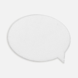 Наклейка тканевая Lunga Bubble, M, белая