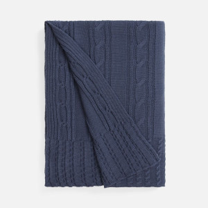 Плед Remitti, серо-синий (сланец)