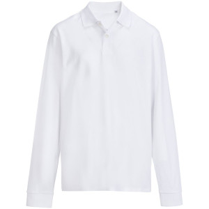 Рубашка поло унисекс с длинным рукавом Pacific LSL, белая