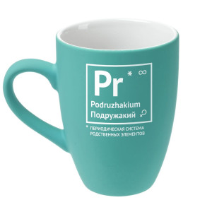 Кружка «Подружакий» с покрытием софт-тач, бирюзовая