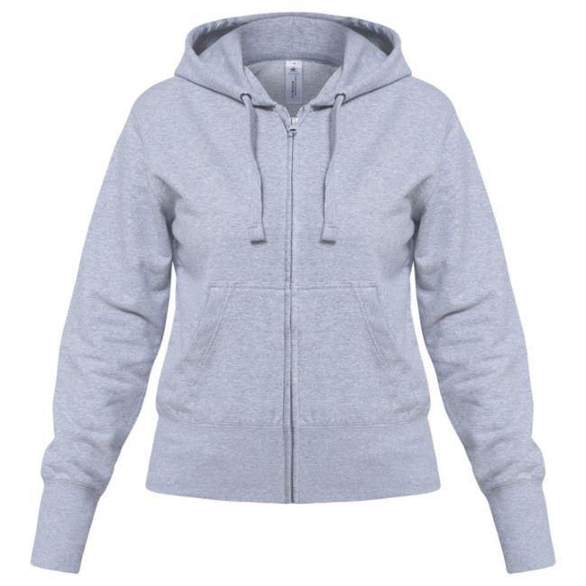 Толстовка женская Hooded Full Zip серый меланж