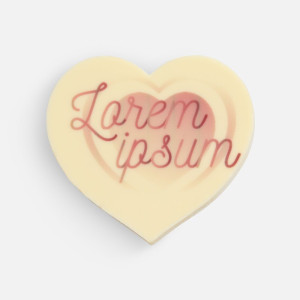 Печенье Dream White в белом шоколаде, сердце