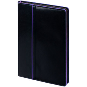 Ежедневник Alanis, недатированный, черный с фиолетовым